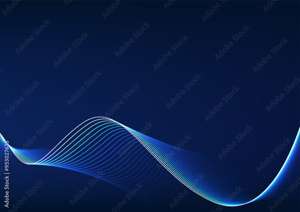  abstract background technology. layered flowing particle waves. represents the overlapping of data b