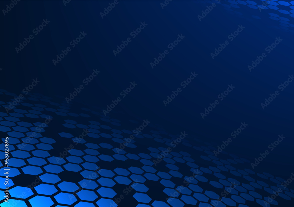 Poster abstract background technology. interconnected hexagon geometric shapes. represents the connection o