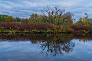 Autumn in Johannapark, this  is an 11 hectares (27 acres) park near the city center in Leipzig.