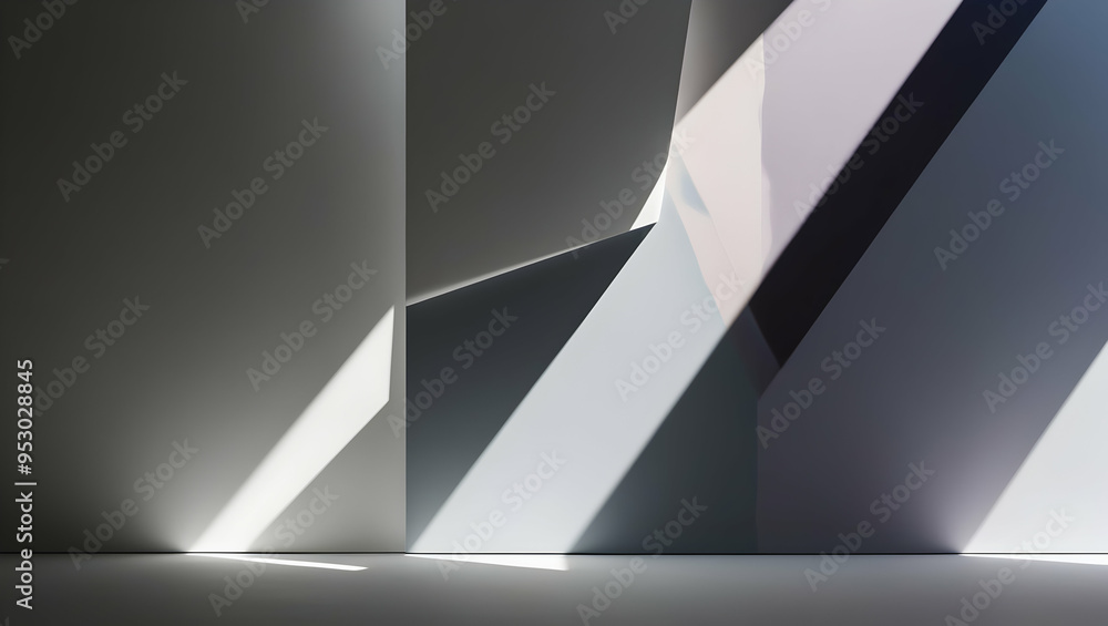 Poster abstract architectural lines: a minimalist, modern composition showcasing a play of light and shadow