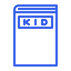 kids book in colour icon