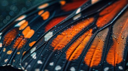 close up of butterfly wing