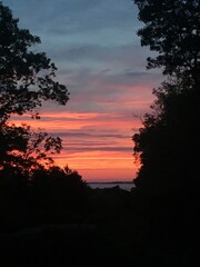 sunset over the sound