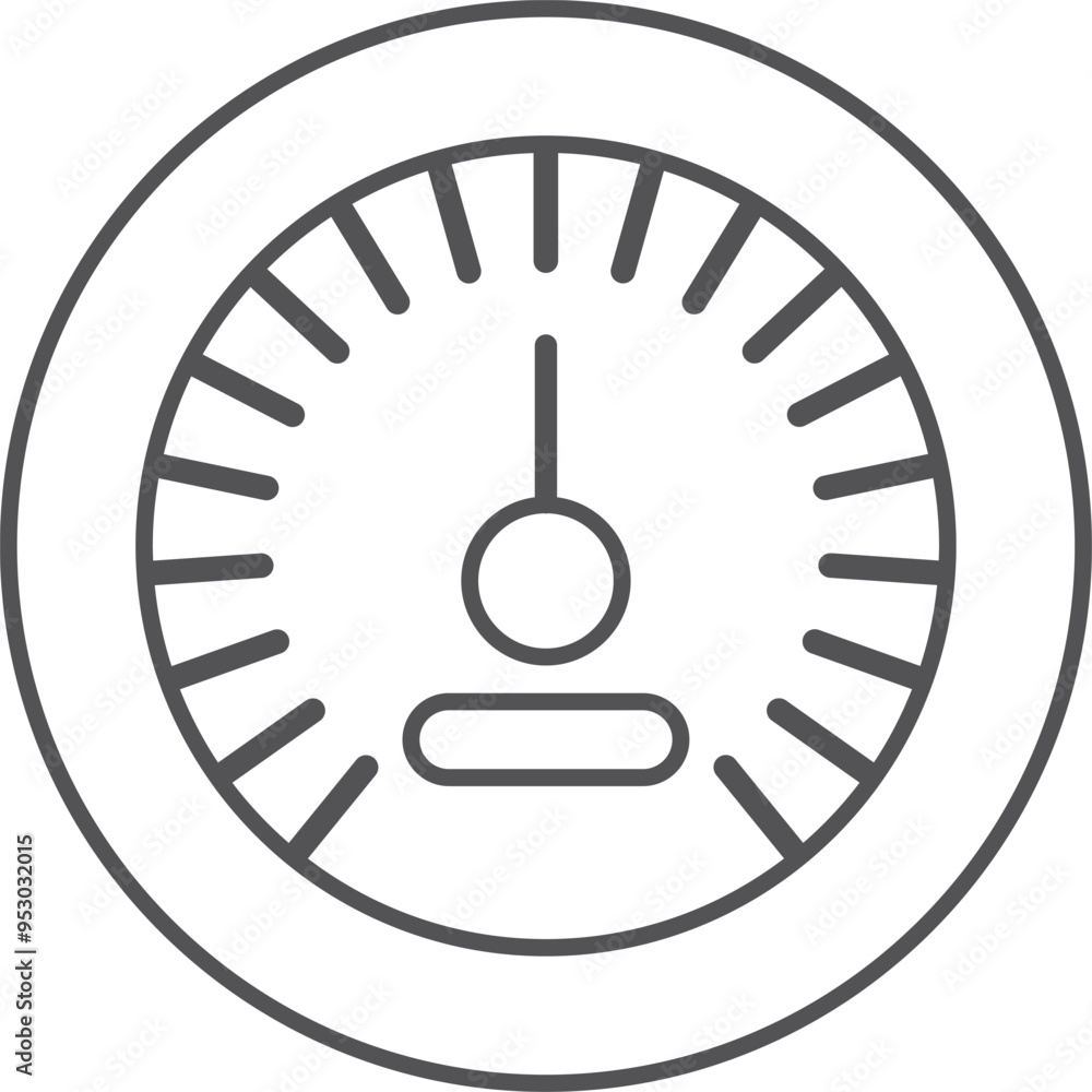 Poster gauge line icon. car speedometer. dashboard indicator
