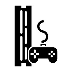 play station  in glyph icon style 
- joystick, game, gamepad, controller, console, video, play, control, technology,joypad