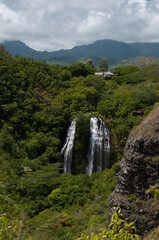 Wailua Falls on Kauai Island in Hawaii