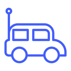 remote control car in colour icon - car, vehicle, automobile, child, travel, kids, childhood, road, auto, cartoon,