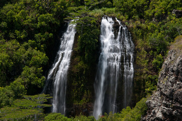 Obraz premium Wailua Falls on Kauai Island in Hawaii