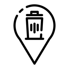trash can location in cutline icon