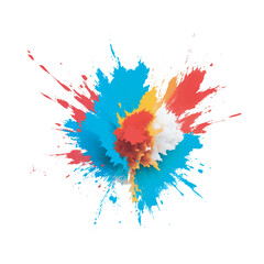 colorful ink splash explosion vector