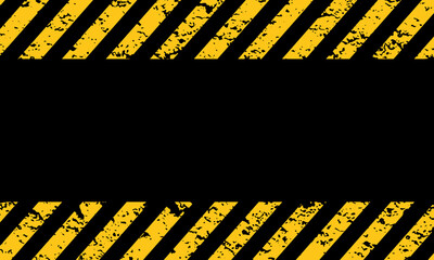 contruction warning sign background. yellow and black stripes texture banner design