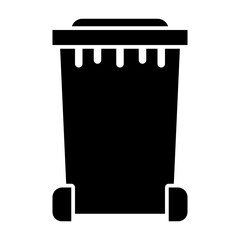 trash can in glyph icon