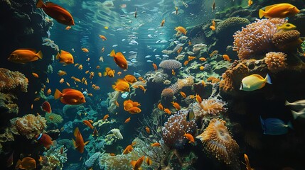 Fototapeta premium Fish underwater wallpaper