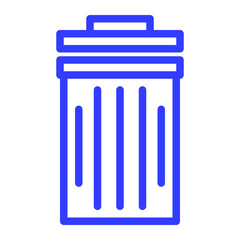 rubbish bin in colour icon