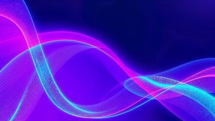 Fototapeta premium Futuristic glowing wave background with blue and purple hues, perfect for tech, digital, and energetic designs.