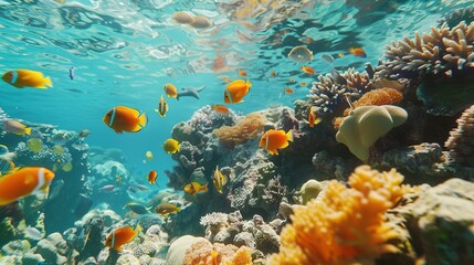 Fototapeta premium Fish underwater pattern wallpaper