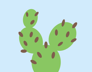 desert green cartoon cactus plant