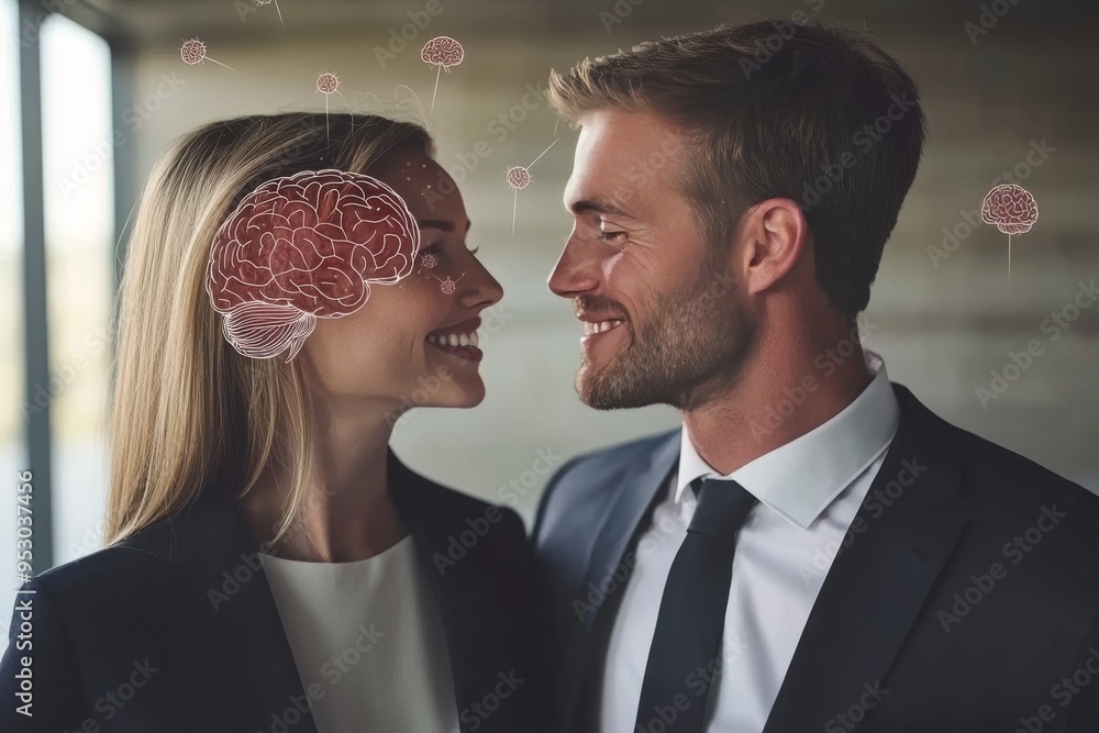 Poster medical imaging breakthrough close up of a brain scan on a monitor representing the advances in neur