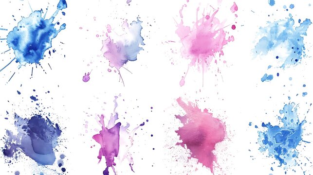 Watercolor splatter brushes for Photoshop, 