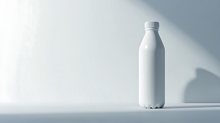 White Plastic Bottle on a White Surface