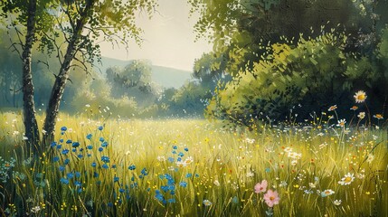 wildflower pattern wallpaper