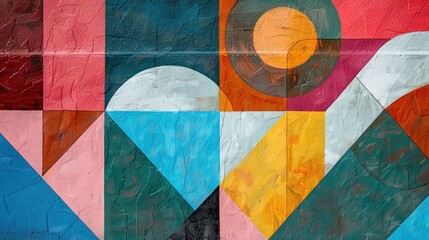 Fototapeta premium Geometric pattern wallpaper