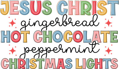 Cristian Christmas Printable t-shirt design, Jesus Christmas Quotes design, Retro Jesus Christmas SVG Design