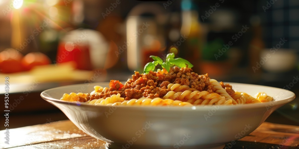 Sticker pasta in bolognese fashion