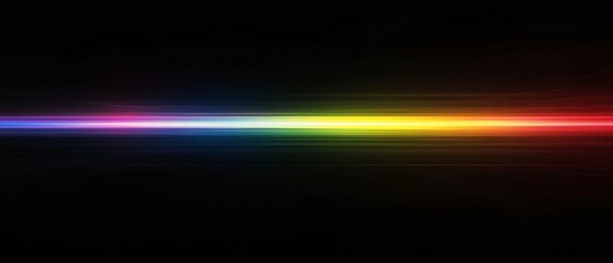 Horizontal Rainbow Spectrum on Black Background