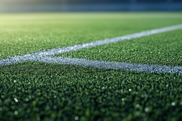 textured soccer game field - center, midfield , ai