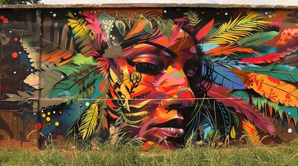 Graffiti pattern wallpaper