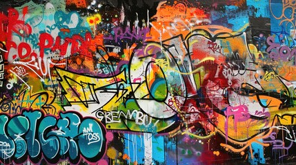 Graffiti pattern wallpaper