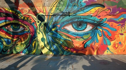 Graffiti pattern wallpaper