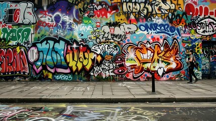 Graffiti pattern wallpaper