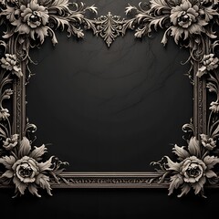 vintage frame with flowers