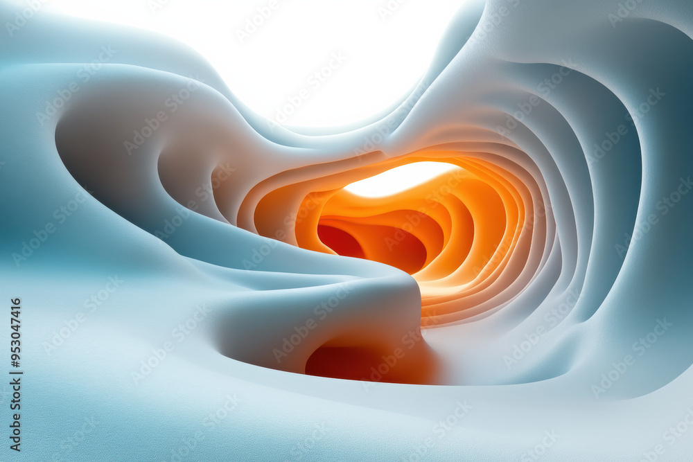 Poster abstract showcases dynamic waves and vibrant colors, creating a mesmerizing visual effect. ideal for
