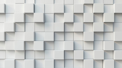 Abstract geometric white cubes background.   of a pattern made of square blocks with shadows creating a textured wall effect.