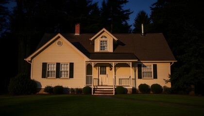 Charming Vintage Home at Dusk