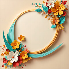 greeting card floral template background design