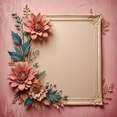 vintage frame with flowers
