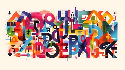 Typography poster, creative font combinations, 