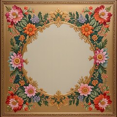 frame of flowers