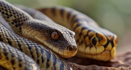 Fototapeta premium Snake closeup face