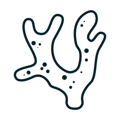 Doodle Sea Coral Plant or coral plant vector	