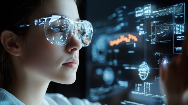 Futuristic Holographic Language Learning with Virtual Tutor - Advanced Education Technology Concept