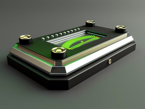 A 3D render of a mechanic s digital inclinometer
