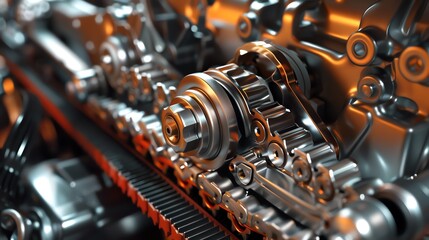 A 3D render of a mechanic s serpentine belt tool in use