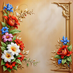 greeting card floral template background design