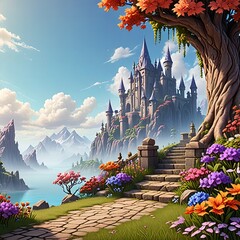 castle in the mountains