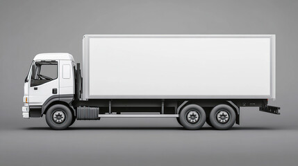 A white box truck with a blank white side